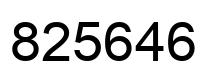 Número 825646 imagen negro