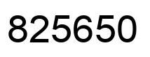 Número 825650 imagen negro