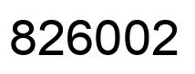 Number 826002 black image
