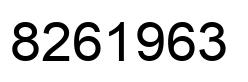 Number 8261963 black image