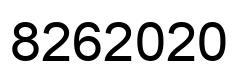 Number 8262020 black image