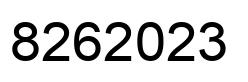 Number 8262023 black image