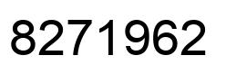 Number 8271962 black image