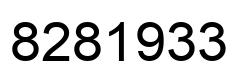 Number 8281933 black image