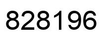 Number 828196 black image