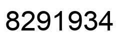 Number 8291934 black image