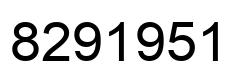 Number 8291951 black image