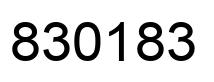 Number 830183 black image