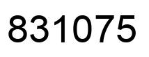 Number 831075 black image