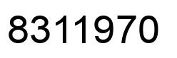 Number 8311970 black image