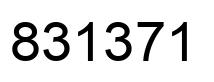Number 831371 black image