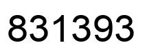 Number 831393 black image