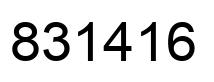 Number 831416 black image