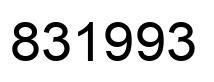 Number 831993 black image