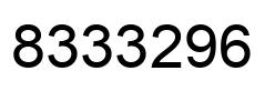 Number 8333296 black image