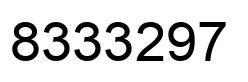 Number 8333297 black image