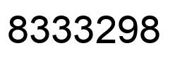 Number 8333298 black image