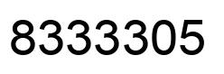 Número 8333305 imagen negro