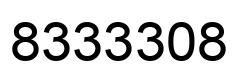 Número 8333308 imagen negro