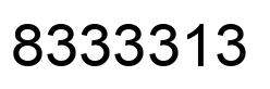 Número 8333313 imagen negro