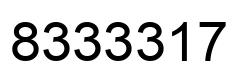 Número 8333317 imagen negro