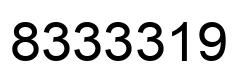 Número 8333319 imagen negro