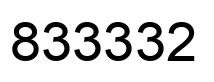 Número 833332 imagen negro