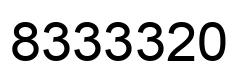 Número 8333320 imagen negro