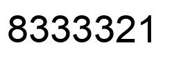 Número 8333321 imagen negro