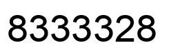 Number 8333328 black image