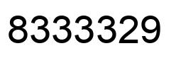 Number 8333329 black image