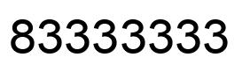 Number 83333333 black image