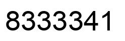 Número 8333341 imagen negro