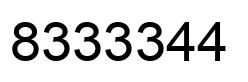 Número 8333344 imagen negro