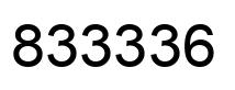 Number 833336 black image