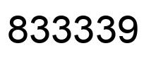 Number 833339 black image