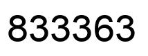 Number 833363 black image