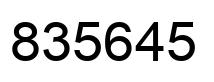 Number 835645 black image