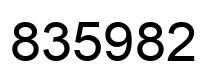 Number 835982 black image