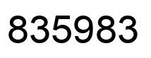 Number 835983 black image