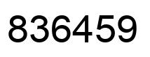 Number 836459 black image