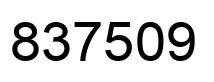 Number 837509 black image