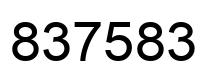 Number 837583 black image