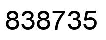 Número 838735 imagen negro