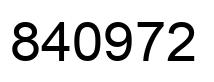 Number 840972 black image