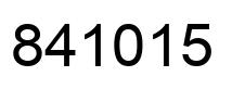 Number 841015 black image
