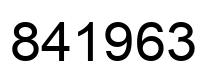 Number 841963 black image