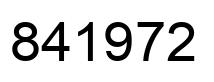 Number 841972 black image