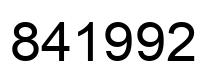 Number 841992 black image