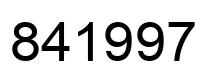 Number 841997 black image
